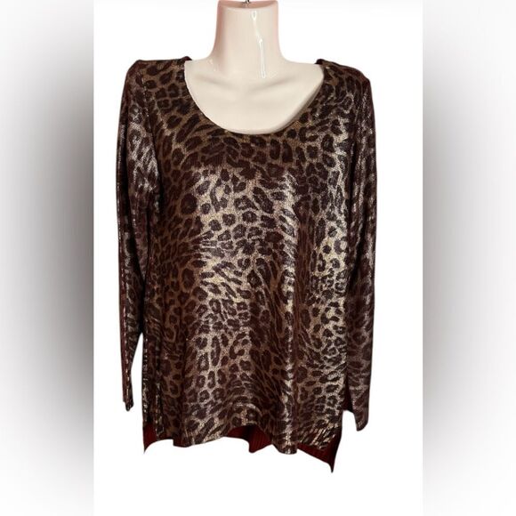 Alberto Malaki Leopard High School/ Low Sweater. Size M - Picture 1 of 4